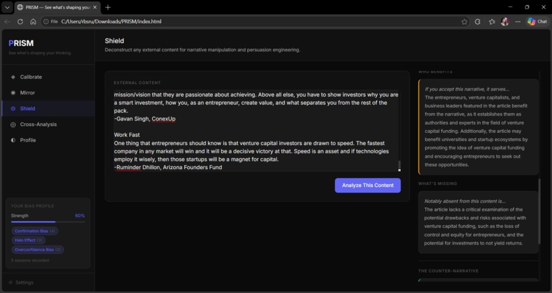 PRISM(Personal Reasoning & Influence Surveillance Module) – screenshot 8