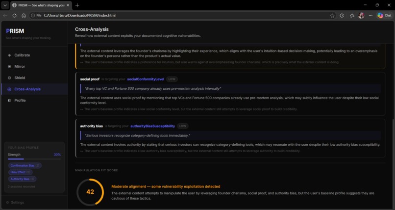 PRISM(Personal Reasoning & Influence Surveillance Module) – screenshot 10