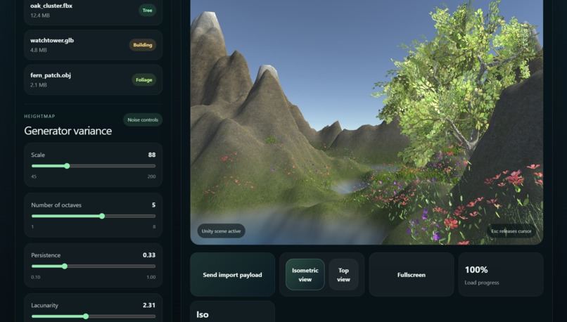 User Input Web Procedural Terrain Generation – screenshot 3