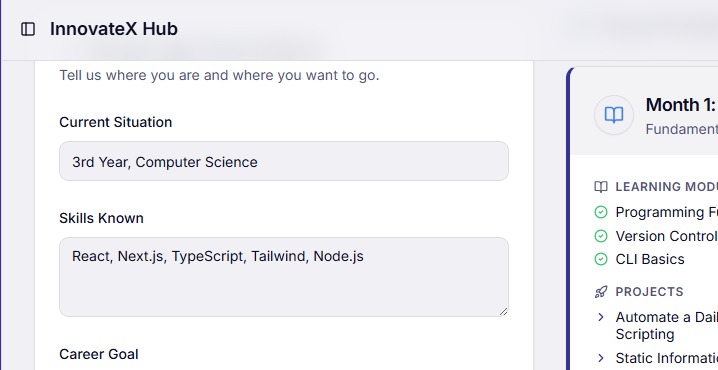 InnovateX – AI-Powered Student Growth Platform – screenshot 2