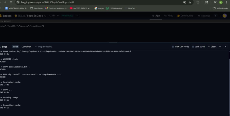 SepsisCare – screenshot 1