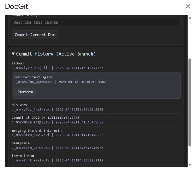 DocGit – screenshot 2