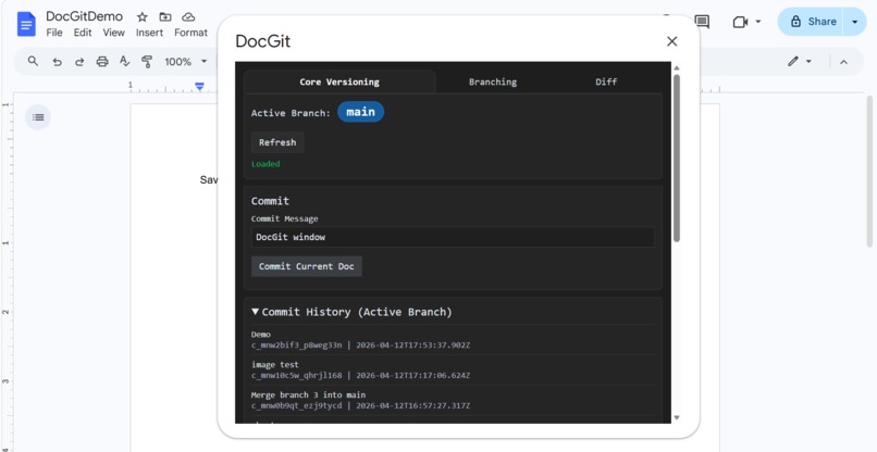 DocGit – screenshot 1
