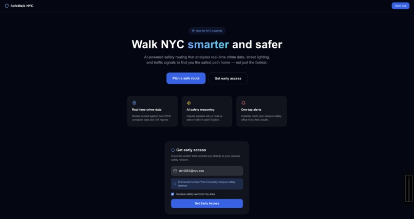 SafeWalk NYC – screenshot 1