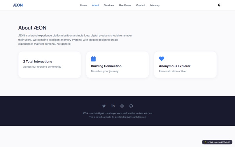 ÆON – Adaptive Experience Engine – screenshot 2