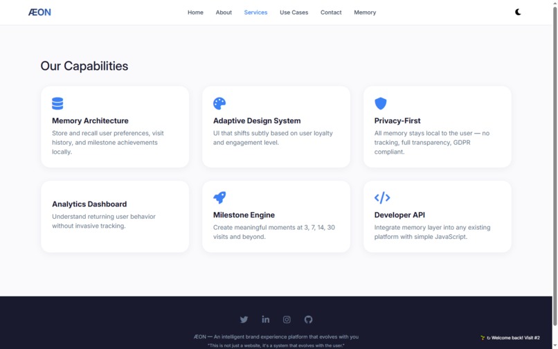 ÆON – Adaptive Experience Engine – screenshot 3