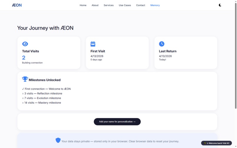 ÆON – Adaptive Experience Engine – screenshot 6