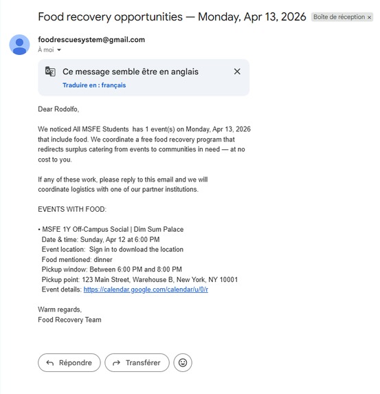Food Rescue System – screenshot 2
