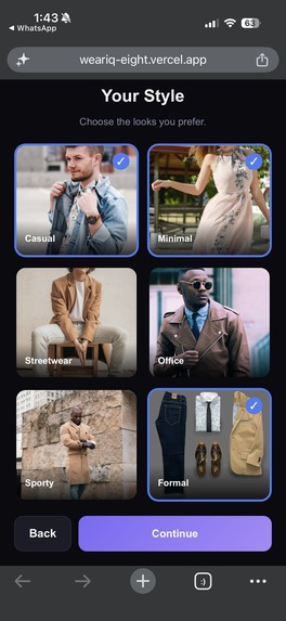 WearIQ – screenshot 3