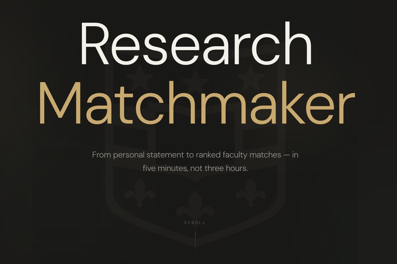 WUSTL STEM AI Research Matchmaker – screenshot 1