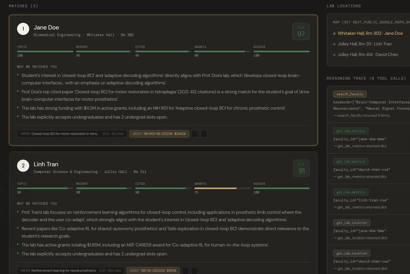 WUSTL STEM AI Research Matchmaker – screenshot 4