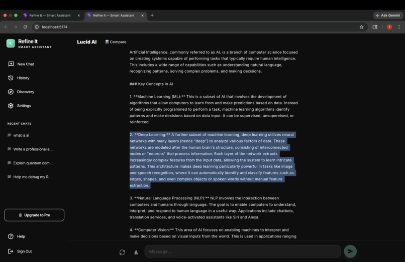 Refine-It — Surgical AI Response Editor – screenshot 2