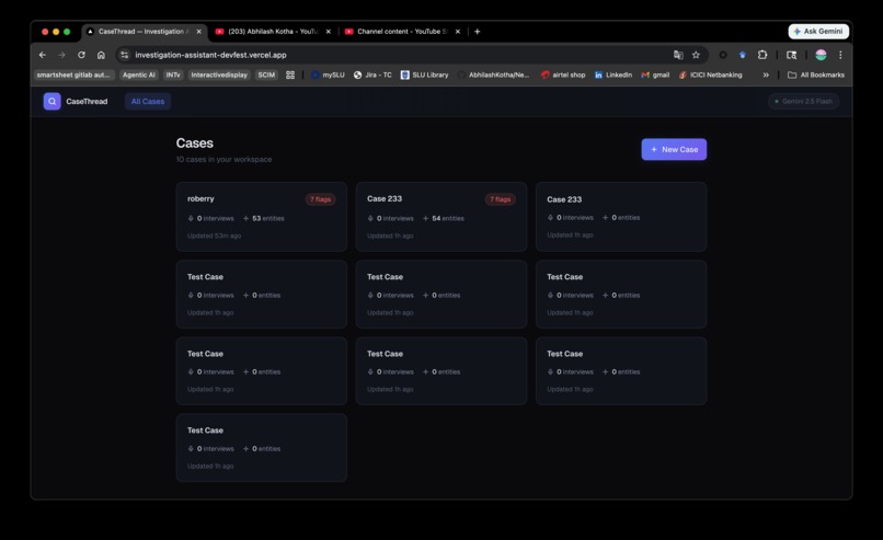 CaseThread — AI Investigation Assistant – screenshot 1