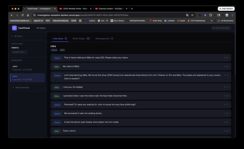 CaseThread — AI Investigation Assistant – screenshot 2