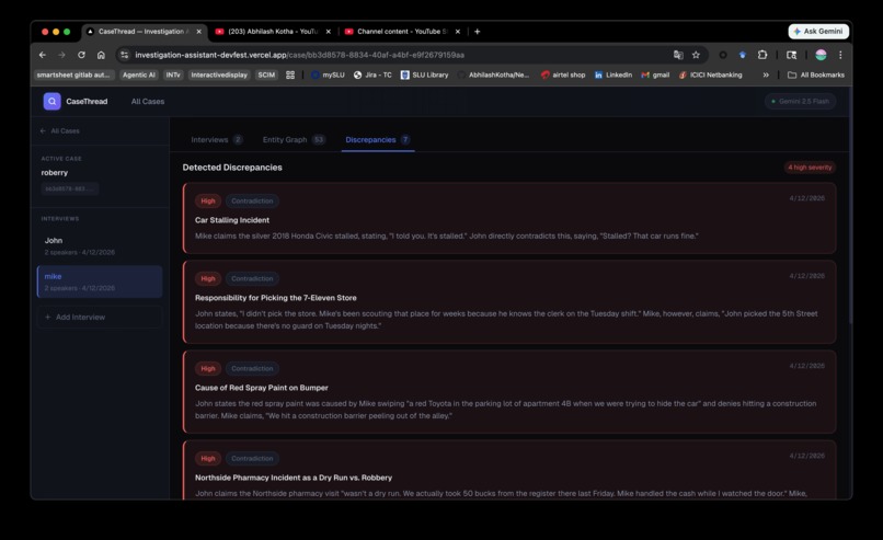 CaseThread — AI Investigation Assistant – screenshot 4