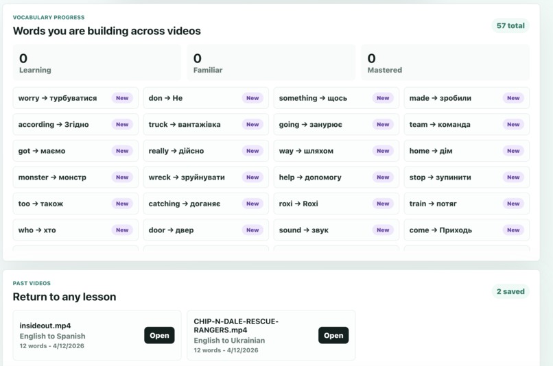 LLTM — Learn Language Thru Movie – screenshot 2