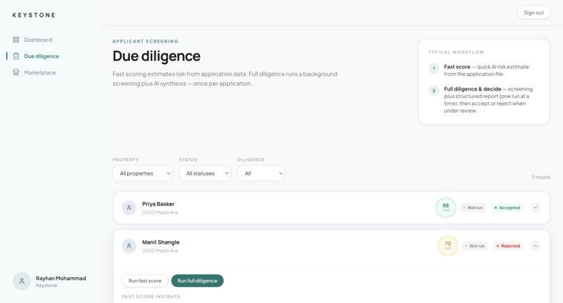 Keystone – screenshot 2
