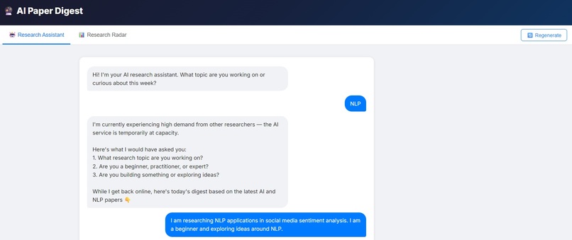 AI Research Digest Agent – screenshot 1