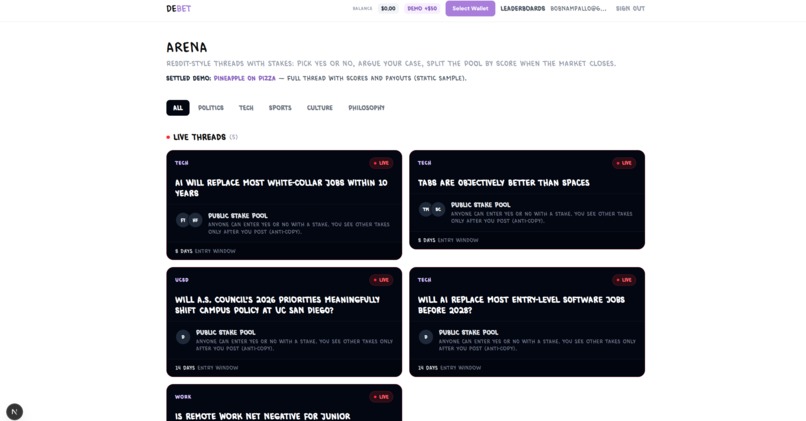 DeBet – screenshot 4