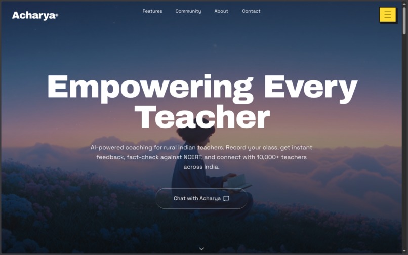 Acharya - AI Classroom Coach for Rural Indian Teachers – screenshot 1