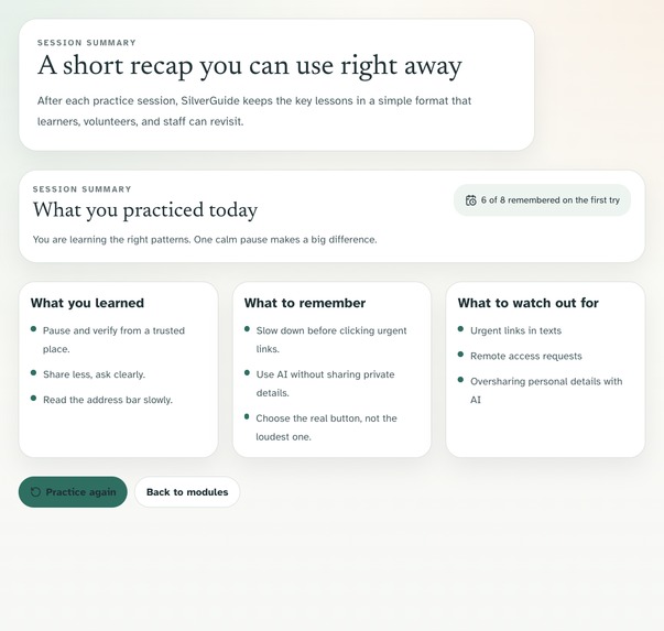 SilverGuide – screenshot 1