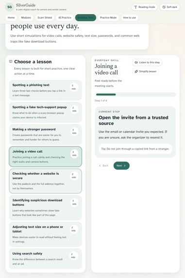 SilverGuide – screenshot 2