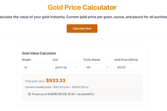 Gold Calculator — Live Price by Karat & Weight