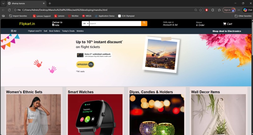 clone flipkart – screenshot 1