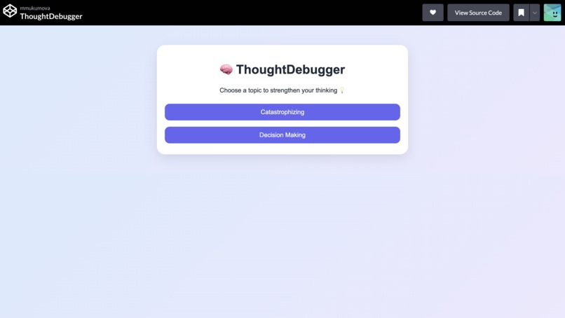 ThoughtDebugger: Quiz Coach for Clear Thinking – screenshot 1