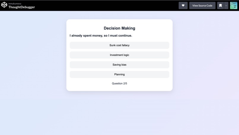 ThoughtDebugger: Quiz Coach for Clear Thinking – screenshot 2