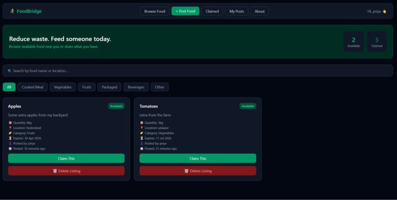 FoodBridge – screenshot 1