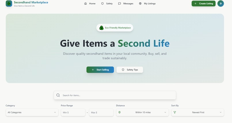 Secondhand Marketplace – screenshot 1