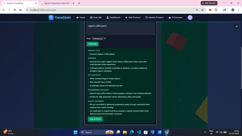 TRACECHAIN – screenshot 7