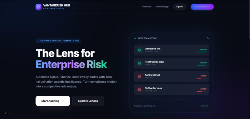 VantageRisk Hub – screenshot 1