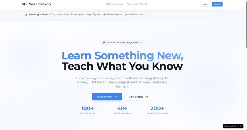Skill Swap Network – screenshot 1