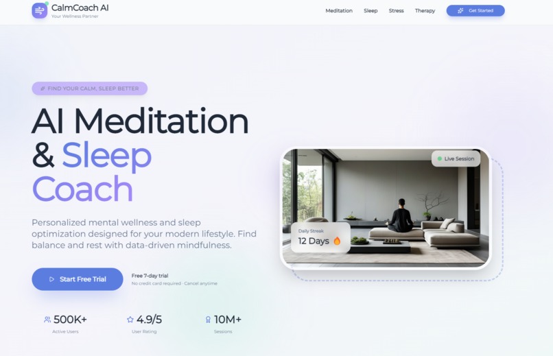 Meditation Sleep Coach – screenshot 1