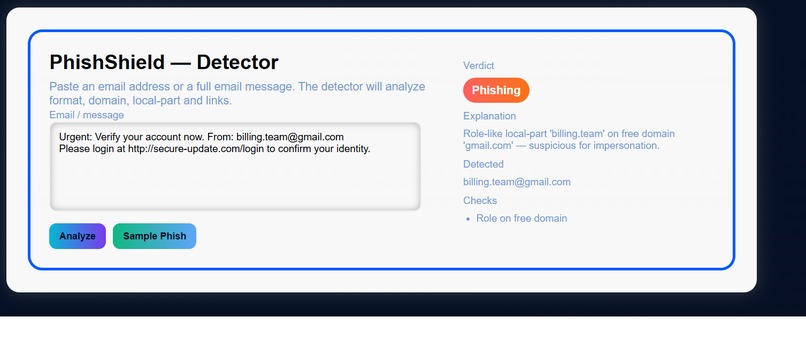 AI-Based Phishing Email Detector – screenshot 3