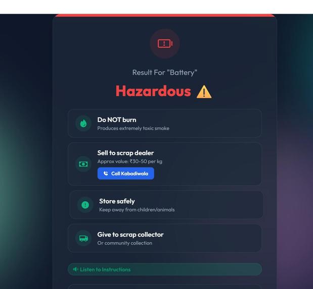 EcoSort AI : Intelligent Waste Management System – screenshot 3