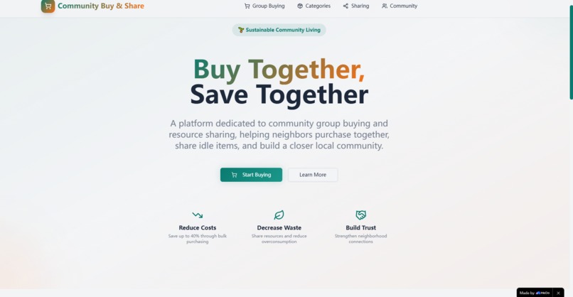 Community Buy & Share – screenshot 1
