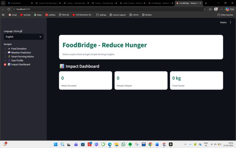FoodBridge - AI for Hunger & Smart Farming – screenshot 2