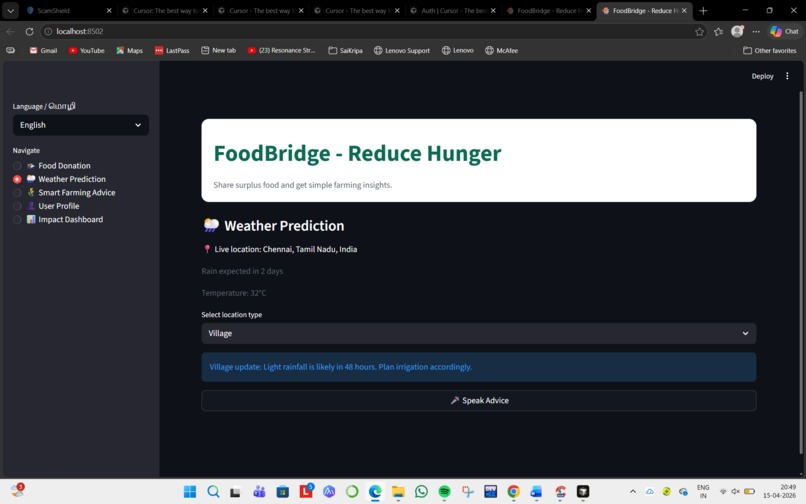 FoodBridge - AI for Hunger & Smart Farming – screenshot 3