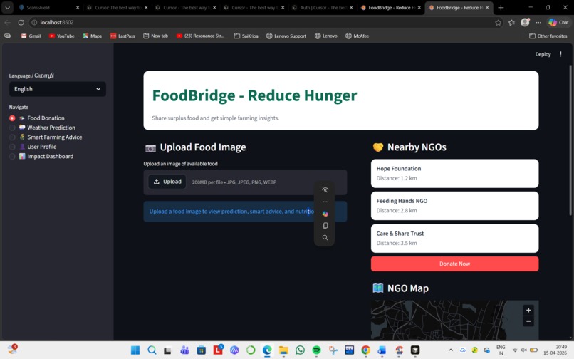 FoodBridge - AI for Hunger & Smart Farming – screenshot 4