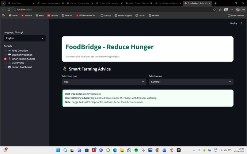FoodBridge - AI for Hunger & Smart Farming – screenshot 5