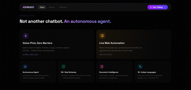 Adhikaar – AI Welfare Copilot for Every Citizen – screenshot 2
