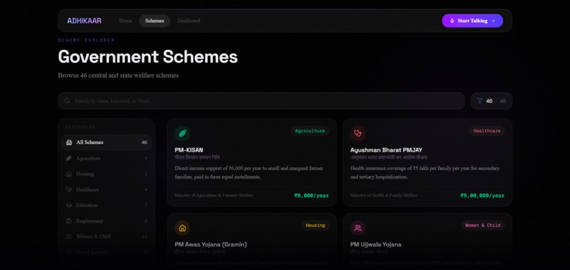 Adhikaar – AI Welfare Copilot for Every Citizen – screenshot 3