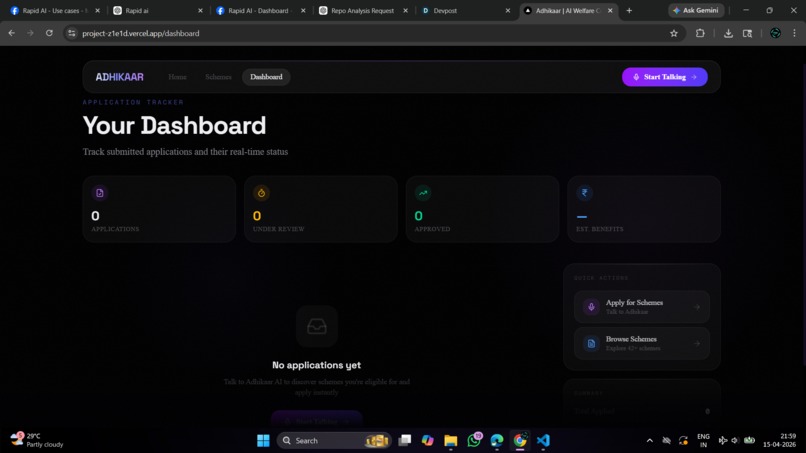 Adhikaar – AI Welfare Copilot for Every Citizen – screenshot 4