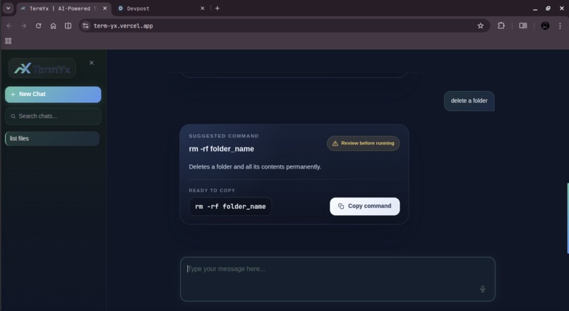 TermYx – screenshot 2