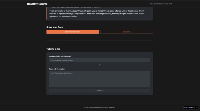 RoastMyResume – screenshot 3