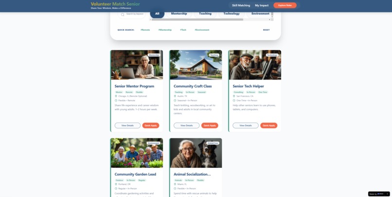 Volunteer Match Senior – screenshot 2