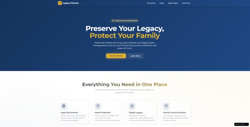 Legacy Planner – screenshot 1